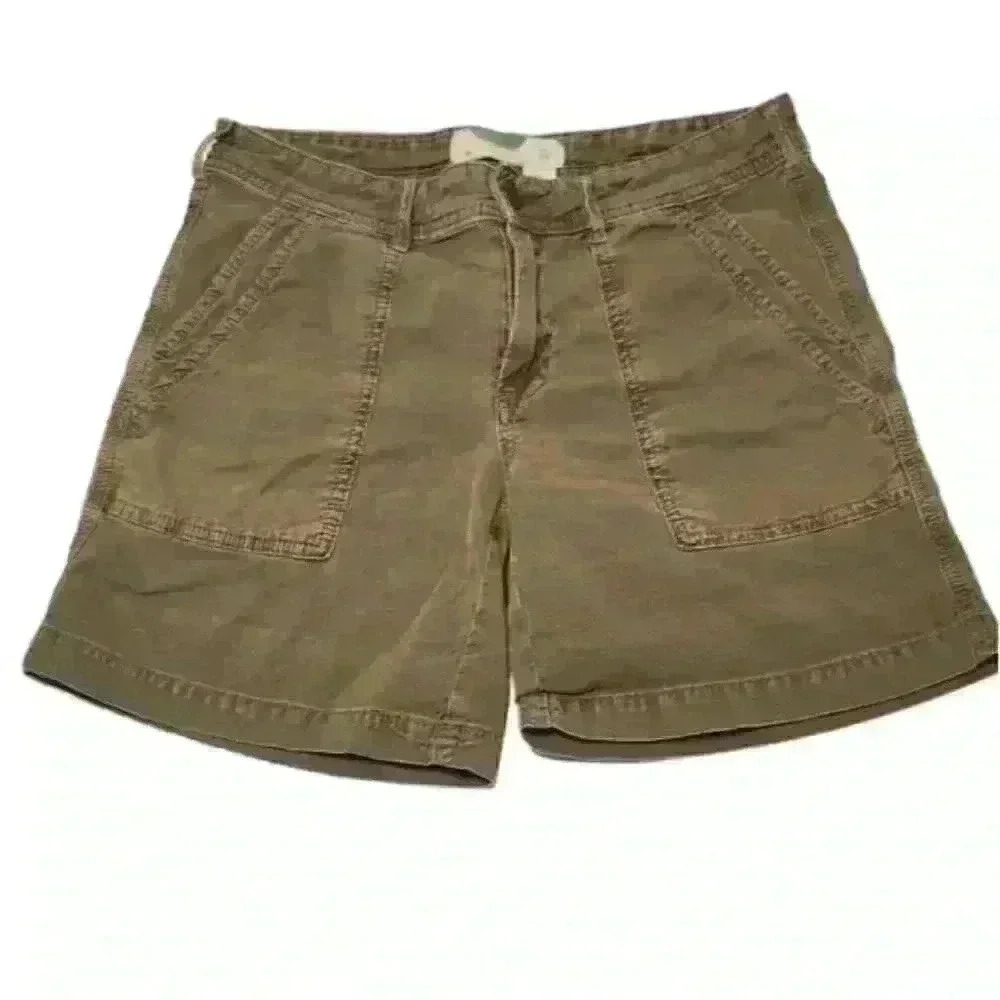Anthropologie Utility Cargo Shorts Size 26 Army Green 💚